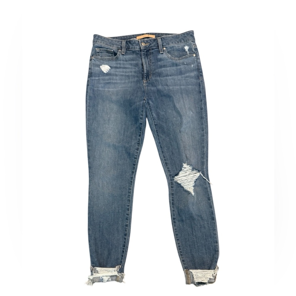 Joe's Jeans Blue Distressed Cropped Denim Rhea skinny jeans size 29